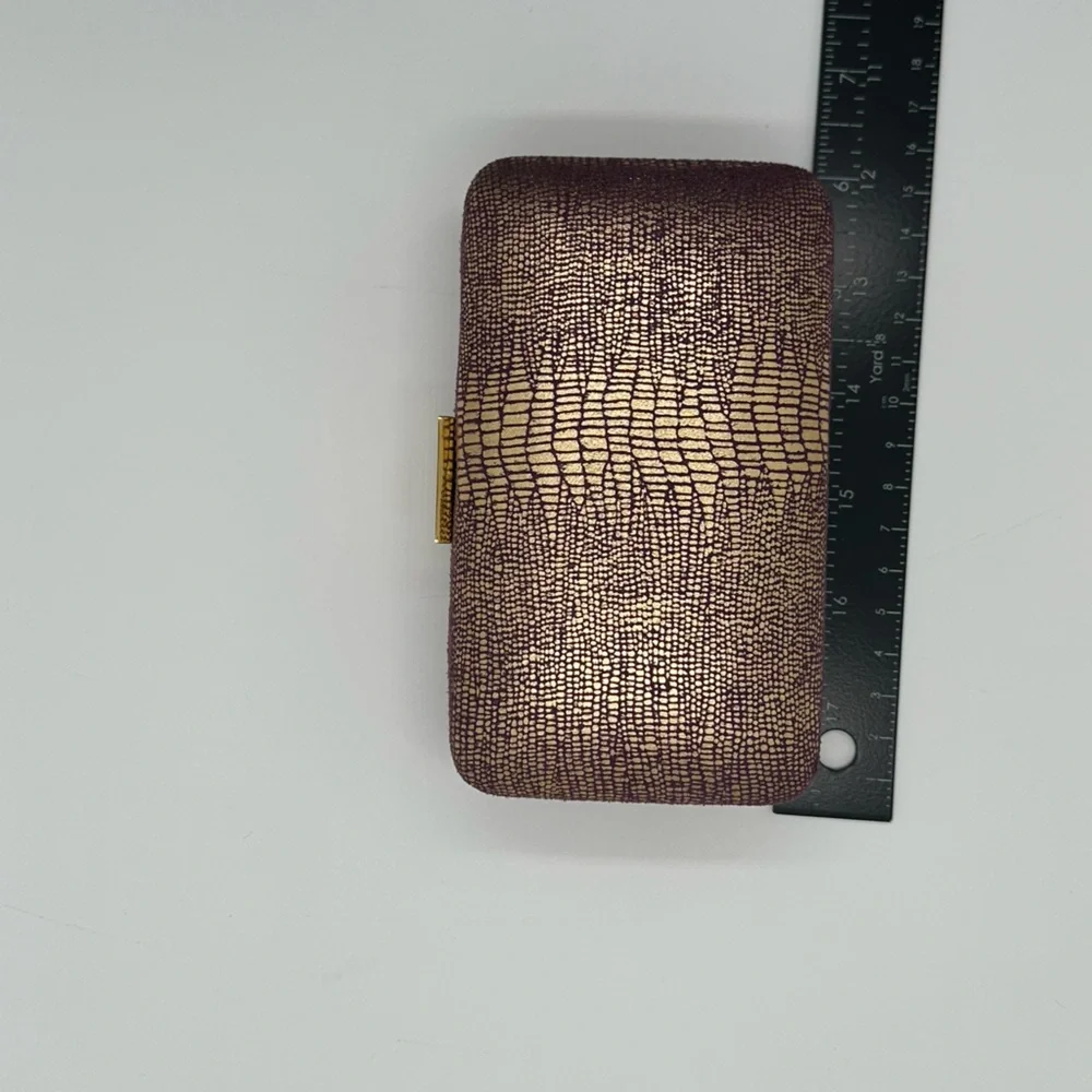 TARTE Hard Clutch Bag Gold and Deep Purple - Picture 7 of 8